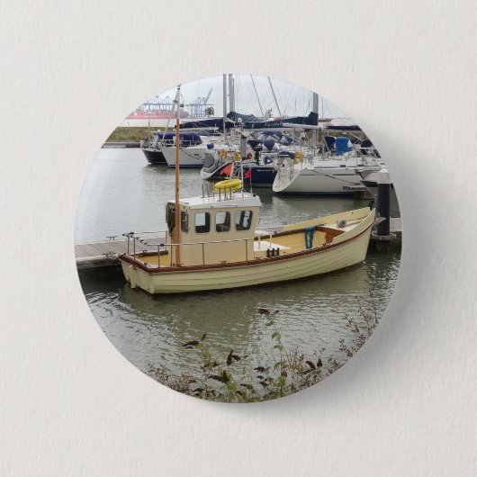 Modernes Schiff Traditioneller Stil Button (Vorderseite)