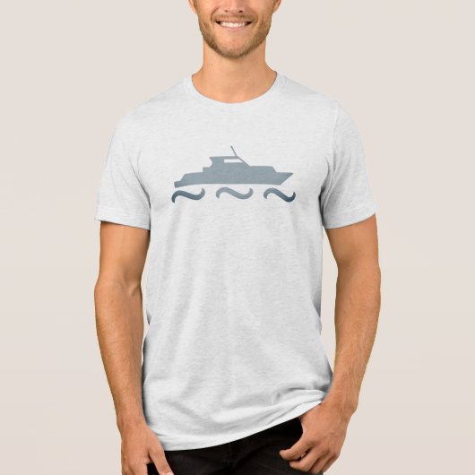 Modernes Schiff Tri-Blend Shirt (Vorderseite)