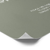 Modernes Schild für die grüne Hochzeitskamera (Ecke)