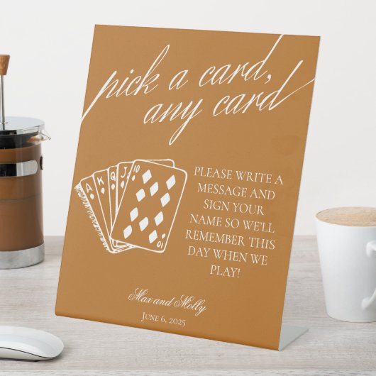 Modernes Schild für Hochzeitsspiele (In Situ)