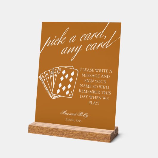 Modernes Schild für Hochzeitsspiele (Winkel)
