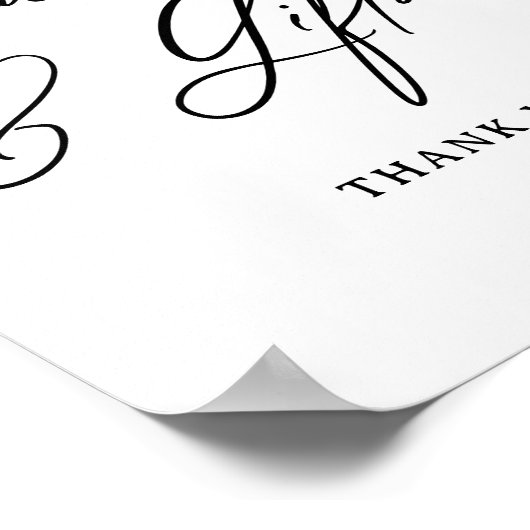 Modernes Schild mit minimalen Karten und Geschenke (Ecke)