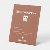 Modernes Schild mit Retro-Shuttle-Service (Vorderseite)