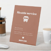 Modernes Schild mit Retro-Shuttle-Service (In SItu)