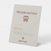 Modernes Schild mit Retro-Shuttle-Service (Vorderseite)