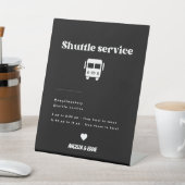 Modernes Schild mit Retro-Shuttle-Service (In SItu)