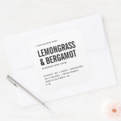 Modernes Schild mit weißem Produkt Quadratischer Aufkleber (Umschlag)