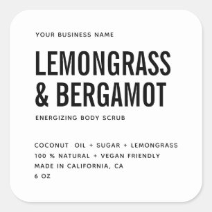 Modernes Schild mit weißem Produkt Quadratischer Aufkleber