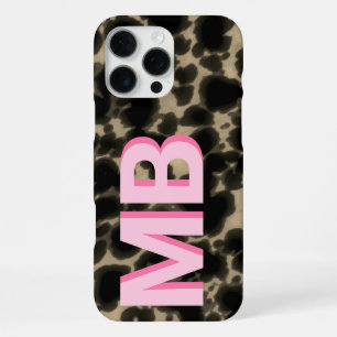 Modernes Schildpatt-Monogramm iPhone 16 Pro Max Hülle