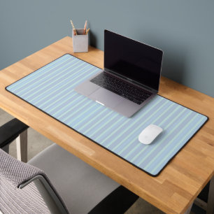 Modernes, schimmerndes, blau gestreiftes Mousepad Schreibtischunterlage