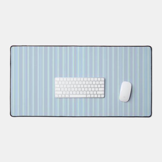 Modernes, schimmerndes, blau gestreiftes Mousepad Schreibtischunterlage (Tastatur & Maus)
