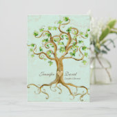 Modernes, schlanke Baumwurzeln aus dem Leaf Antiqu Einladung (Stehend Vorderseite)