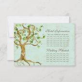 Modernes, schlanke Baumwurzeln aus dem Leaf Antiqu Einladung (Rückseite)