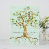 Modernes, schlanke Baumwurzeln aus dem Leaf Antiqu Einladung (Stehend Vorderseite)