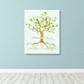 Modernes, schlanke Baumwurzeln aus dem Leaf Antiqu Leinwanddruck (Insitu (Holzboden))