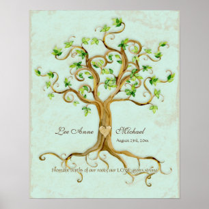 Modernes, schlanke Baumwurzeln aus dem Leaf Antiqu Poster