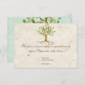 Modernes, schlanke Baumwurzeln aus dem Leaf Antiqu RSVP Karte (Vorne/Hinten)