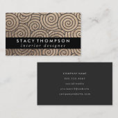 Modernes, schlanke Muster Visitenkarte (Vorne/Hinten)