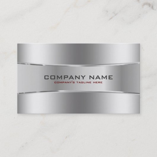 Modernes schlanke Silver Geometric Design Visitenkarte (Vorderseite)