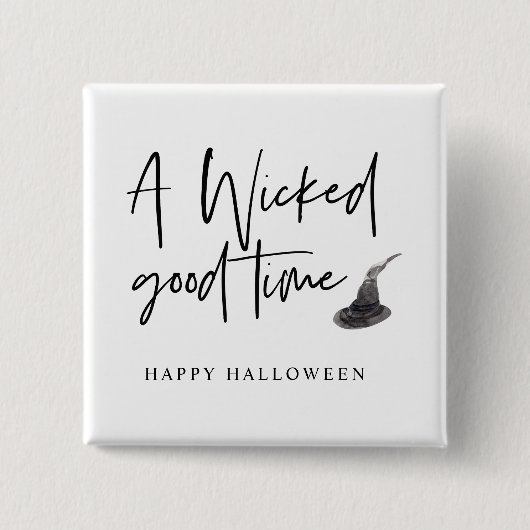 Modernes, schlechtes Zeitangebot | Frohe Halloween Button (Vorderseite)