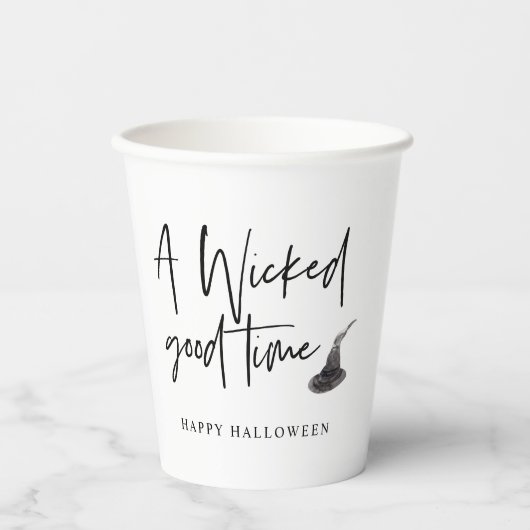 Modernes, schlechtes Zeitangebot | Frohe Halloween Pappbecher (Vorderseite)
