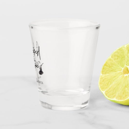 Modernes, schlechtes Zeitangebot | Frohe Halloween Schnapsglas (Rechts)