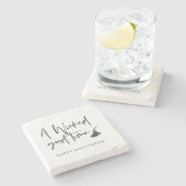 Modernes, schlechtes Zeitangebot | Frohe Halloween Steinuntersetzer (Seitenansicht)