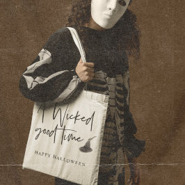 Modernes, schlechtes Zeitangebot | Frohe Halloween Tragetasche