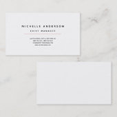 Modernes Schlicht Einfaches Berufliches Minimalist Visitenkarte (Vorne/Hinten)