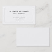 Modernes Schlicht Einfaches Berufliches Minimalist Visitenkarte (Vorne/Hinten)