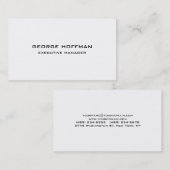 Modernes Schlicht Einfaches Schwarz-weißes Berufli Visitenkarte (Vorne/Hinten)