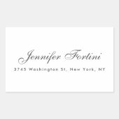 Modernes Schlicht Elegantes Minimalistisch Einfach Rechteckiger Aufkleber (Vorderseite)