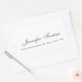 Modernes Schlicht Elegantes Minimalistisch Einfach Rechteckiger Aufkleber (Umschlag)