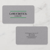 Modernes Schlicht Gray attraktiv Zwei-Seiten-Minim Visitenkarte (Vorne/Hinten)