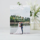 Modernes, schlicht-minimalistisches Hochzeitsfest  Dankeskarte (Stehend Vorderseite)