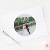 Modernes, schlicht-minimalistisches Hochzeitsfest Runder Aufkleber (Umschlag)