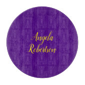 Modernes schlicht-minimalistisches Indigogelb Schneidebrett (Vorderseite)