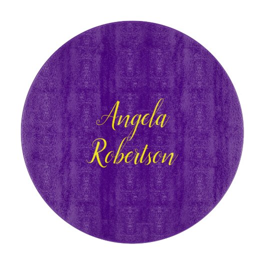 Modernes schlicht-minimalistisches Indigogelb Schneidebrett (Vorderseite)