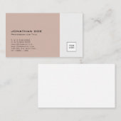Modernes Schlicht mit Logo Berufliche elegante Far Visitenkarte (Vorne/Hinten)
