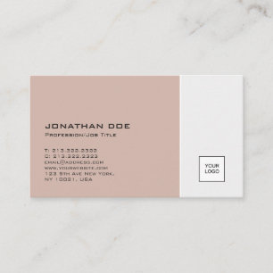 Modernes Schlicht mit Logo Berufliche elegante Far Visitenkarte