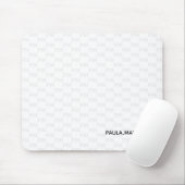 Modernes, Schlicht-weißes Monogramm-Muster Mousepad (Mit Mouse)