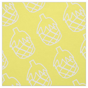 Modernes schlichtes Ananas-Design aus weißer Kontu Stoff