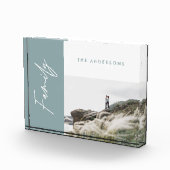 modernes, schlichtes, blaues Foto (Rechts)