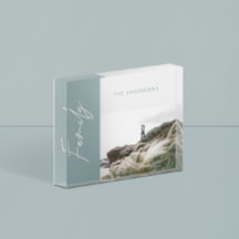 modernes, schlichtes, blaues Foto