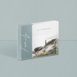 modernes, schlichtes, blaues Foto