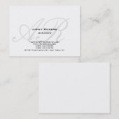 Modernes, schlichtes Chubby-Monogramm Visitenkarte (Vorne/Hinten)