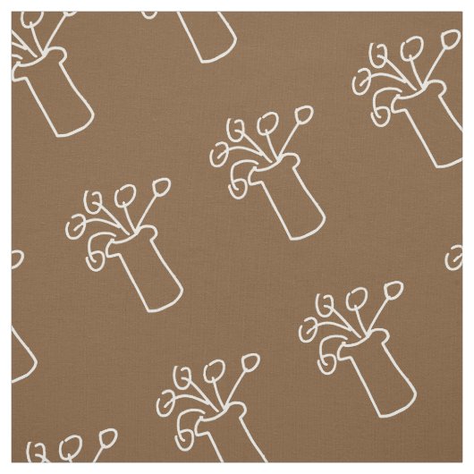 Modernes, schlichtes Design der Blume in Weiß Stoff (Muster)