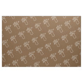 Modernes, schlichtes Design der Blume in Weiß Stoff (Fat Quarter (45,7 x 55,9 cm))
