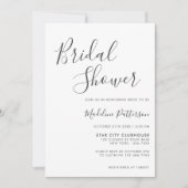 Modernes Schlichtes Dunkelgrau-Foto-Brautparty Einladung (Vorderseite)