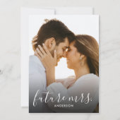 Modernes Schlichtes Dunkelgrau-Foto-Brautparty Einladung (Rückseite)